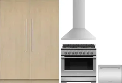 5 Piece Package Includes Refrigerator, Freezer, Range, Hood And Dishwasher